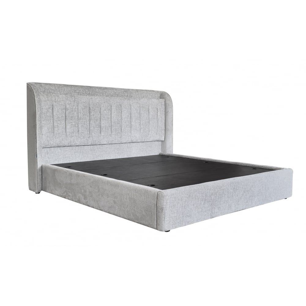 Santelmo 180X200 King Bed With Led Light & Hydraulic Underbed Storage - L.Grey - Image 4