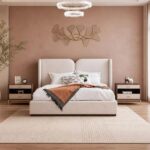 Atlanta 200X200 Upholsterd Super King Bed - Beige
