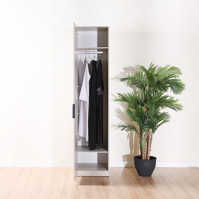 Defne Left-Door Wardrobe-Cream/Black-With 5-Year Warranty - Image 2