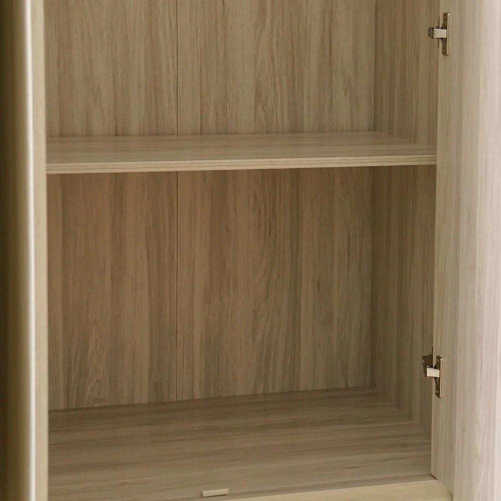 Olivos 6-Door Wardrobe-Ash Grey/Oak-With 2-Year Warranty - Image 4