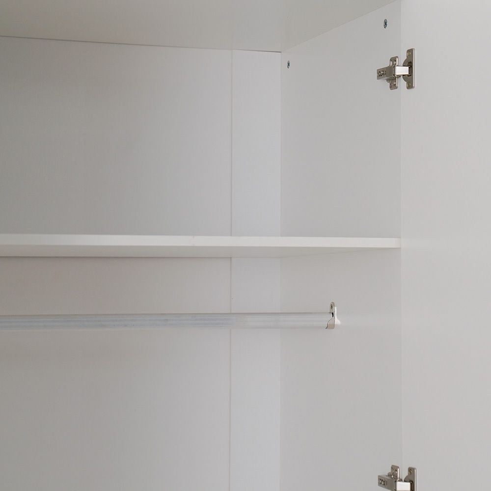 Palomeze 6-Door Wardrobe-White/Black-With 2-Year Warranty - Image 3
