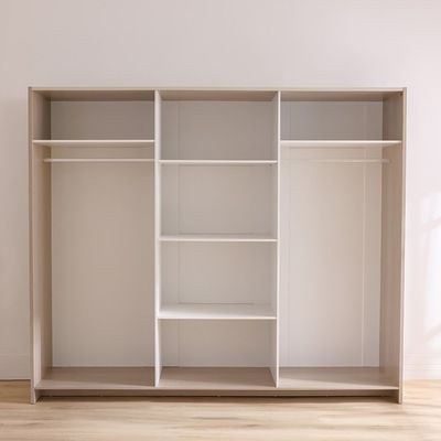 Barney 6-Door Wardrobe - Beige/Brown - With 2-Year Warranty - Image 2