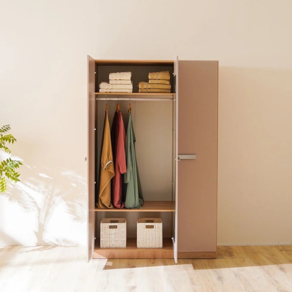 Cardano 3 Door Wardrobe With Mirror Inside-Natural Oak/Champagne - Image 3