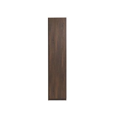 Infinity 1-Door Wardrobe with Hanger - Dark Walnut - With 2-Year Warranty - Image 3