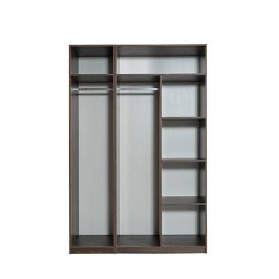 Infinity 2-Door Wardrobe with Hanger and Shelves-Dark Walnut-With 2-Year Warranty - Image 3