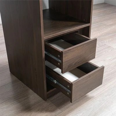 Infinity Set of 2 Drawers Internal Module for 1-Door Wardrobe-Dark Walnut-With 2-Year Warranty