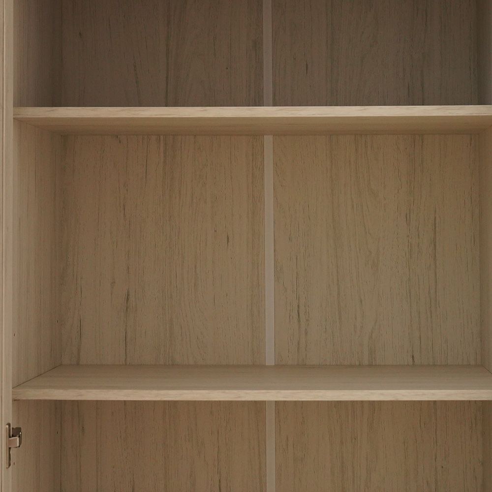 Pioneer 6-Door Wardrobe with 2 Drawers & Mirrors-White Oak + Brown-With 2-Year Warranty - Image 5