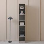 Defne 35Cm Storage Cabinet With Shelves-Cream/Black-With 5-Year Warranty