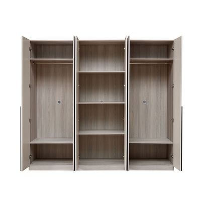Trevor 6 Door Wardrobe-Beige/L. Grey - Image 3