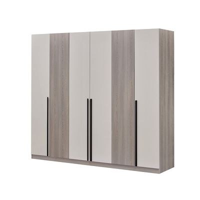 Trevor 6 Door Wardrobe-Beige/L. Grey - Image 4