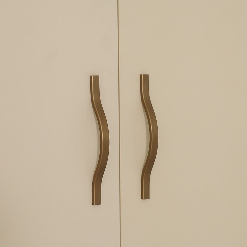 Nordomi 6 Door Wardrobe With 2 Mirrors - Beige/Natural - With 2-Year Warranty - Image 3