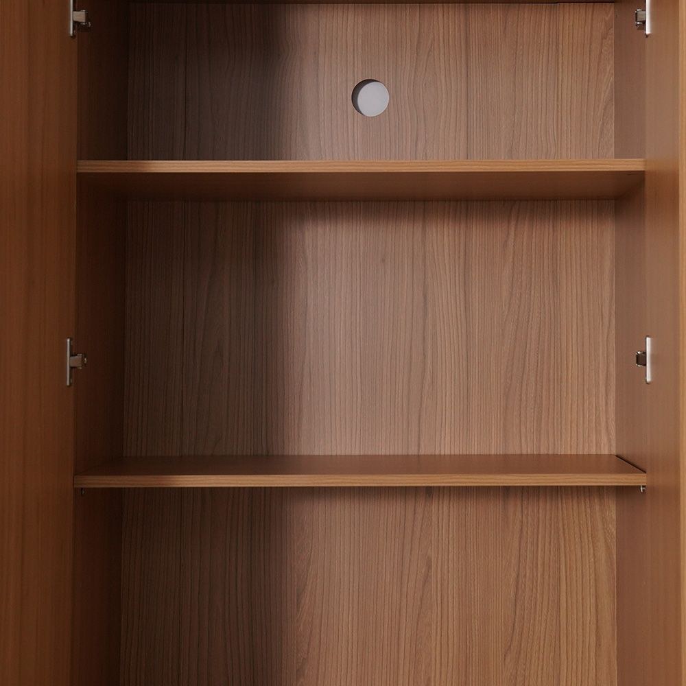 Nordomi 6 Door Wardrobe With 2 Mirrors - Beige/Natural - With 2-Year Warranty - Image 5