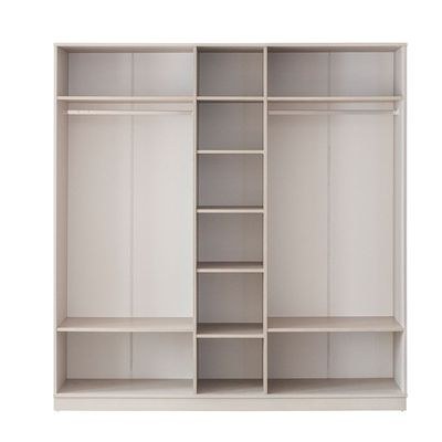 Gotham 5 Door Wardrobe With Mirror - Grey - Image 2