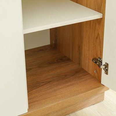 Amara 3 Door Wardrobe With 1 Mirror -Oak/White - Image 4