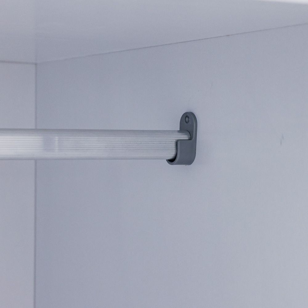 Pera 3 Door Wardrobe With Mirror White / Light Oak - Image 4