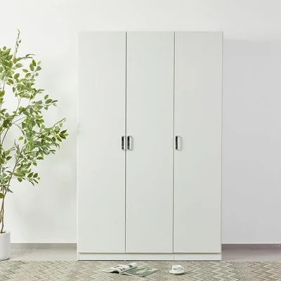 Thomas/New Allano 3 Door Wardrobe With Mirror Inside- White