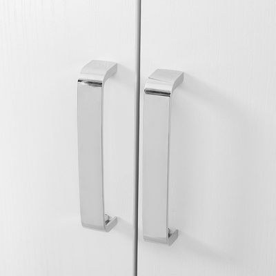 Thomas/New Allano 2 Door Wardrobe With Mirror Inside - White - Image 3