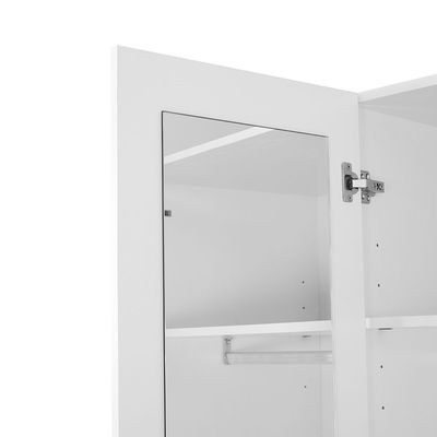 Thomas/New Allano 2 Door Wardrobe With Mirror Inside - White - Image 5