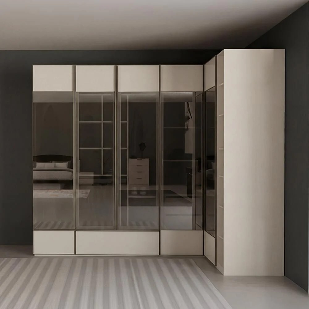 Paris 50Cm Left Wardrobe With Led, Hanger & Drawer - Beige - Image 5