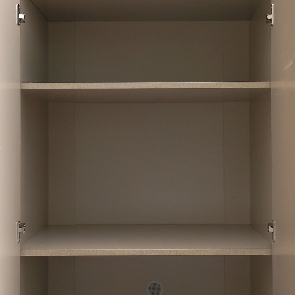 Revora 6 Door Wardrobe With 2 Mirrors And Led - Dark Beige/Brass - Image 4