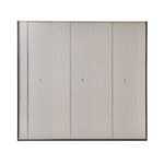 Atlanta 6-Door Wardrobe with 2 Mirrors - Walnut/Beige - With 2-Year Warranty