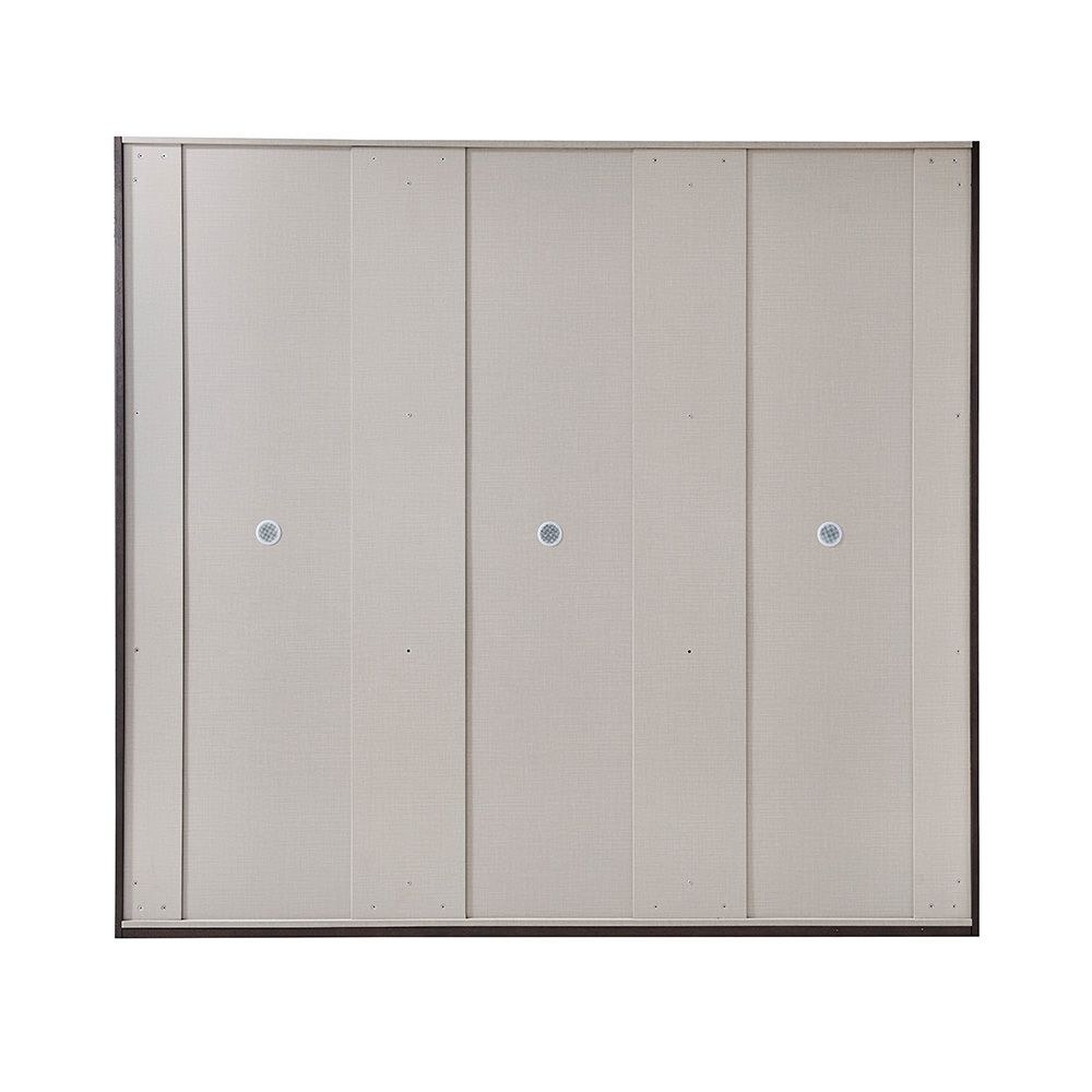 Atlanta 6-Door Wardrobe with 2 Mirrors - Walnut/Beige - With 2-Year Warranty - Image 4