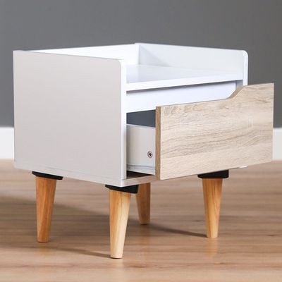 Aurora Night Stand-White/Natural Oak - Image 3