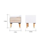 Aurora Night Stand-White/Natural Oak