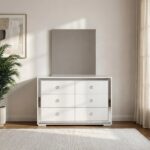 Ezekiel Dresser with Mirror-White/Silver