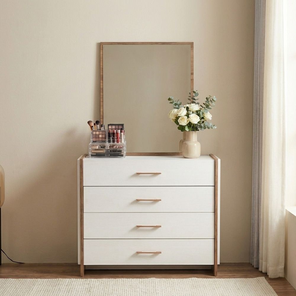 Gordion Dresser with Mirror -Light Cream - Image 2
