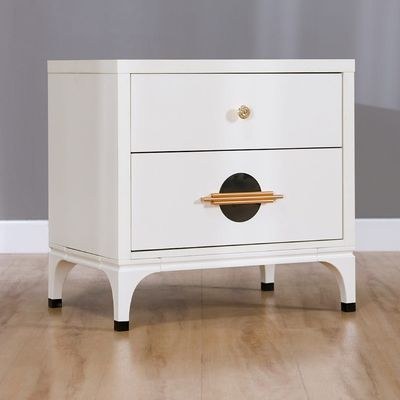 New Aloha Nightstand-White/Golden-With 2-Year Warranty - Image 3