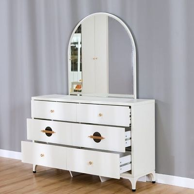 New Aloha Dresser with Mirror - White/Golden - With 2-Year Warranty - Image 4