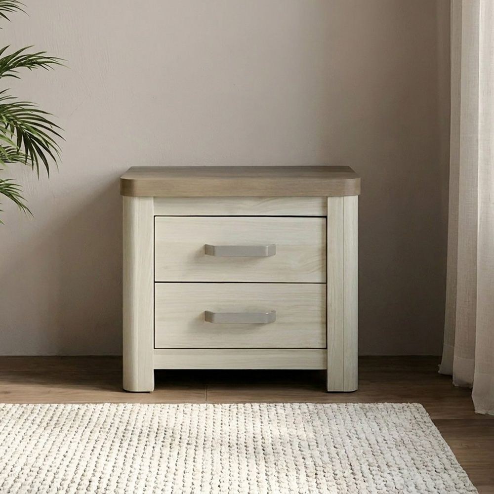 Olivos Nightstand-Ash Grey/Oak-With 2-Year Warranty - Image 2