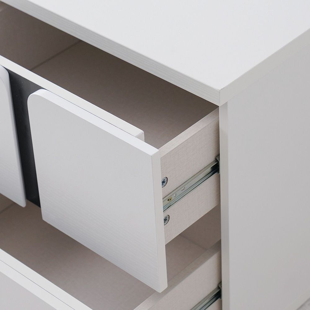 Palomeze Night Stand-White/Black-With 2-Year Warranty - Image 3