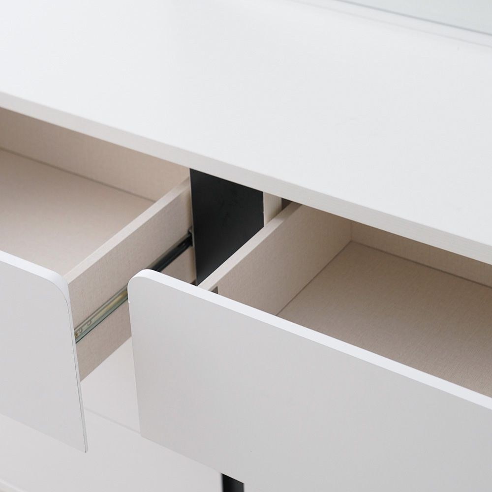 Palomeze Dresser with Mirror-White/Black-With 2-Year Warranty - Image 3