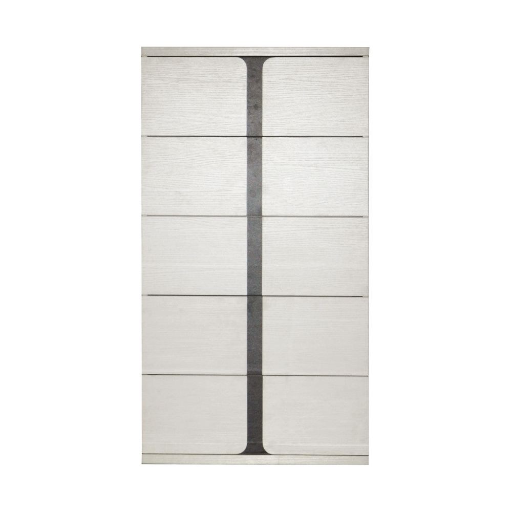 Palomeze Chest of 5 Drawers-White/Black-With 2-Year Warranty - Image 5