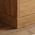 Zirco 2-Drawer Night Stand-Brown Oak-With 2-Year Warranty
