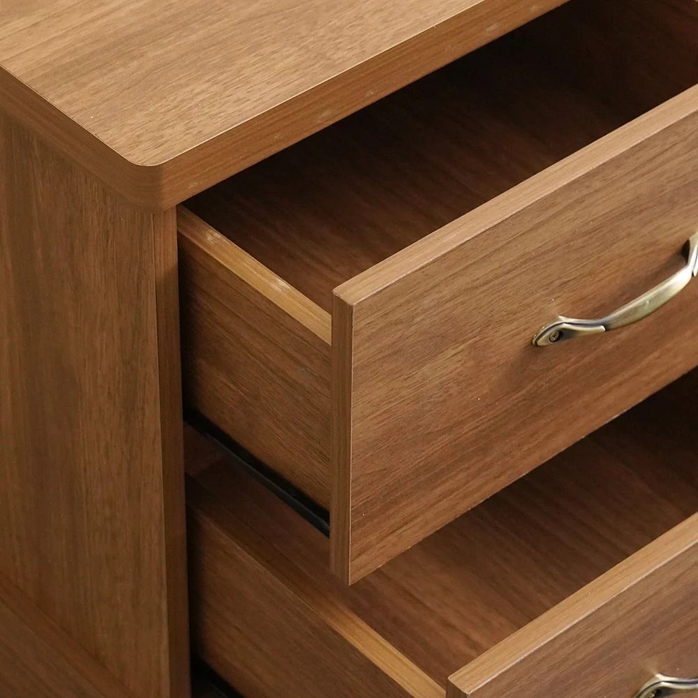 Zirco 2-Drawer Night Stand-Brown Oak-With 2-Year Warranty - Image 5