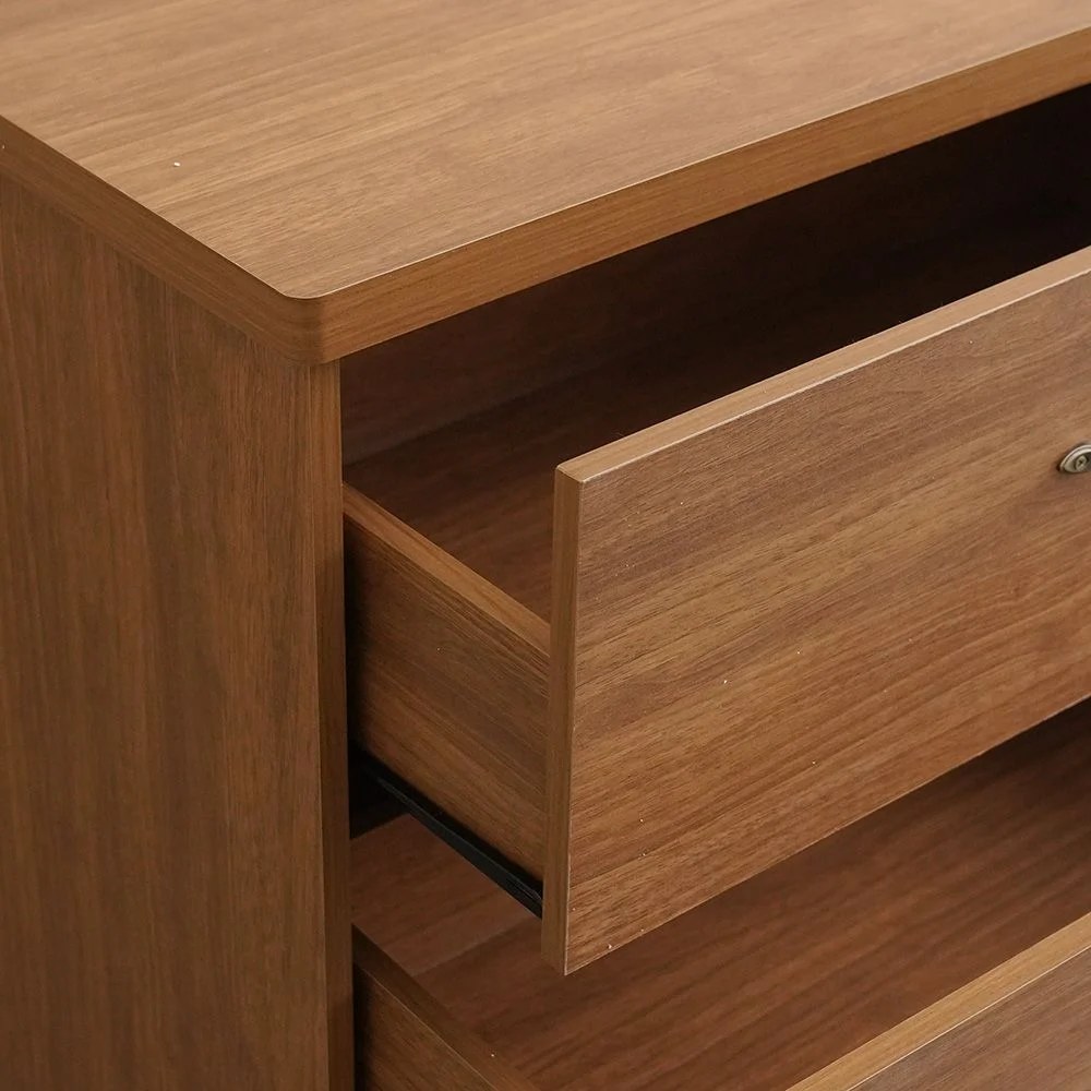 Zirco Chest of 4 Drawers - Brown Oak-With 2-Year Warranty - Image 4