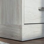 Zirco 2-Drawer Night Stand-White Oak-With 2-Year Warranty