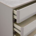 Santelmo Chest of 5 Drawers-High Gloss Light Grey