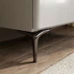 Santelmo Chest of 5 Drawers-High Gloss Light Grey