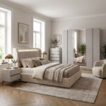 Santelmo Chest of 5 Drawers-High Gloss Light Grey