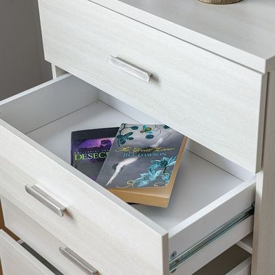 Barney Chest of 5 Drawers - Beige/Brown - With 2-Year Warranty - Image 3