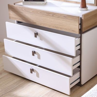 Sacramento Dresser with Mirror-Beige/Oak-With 2-Year Warranty - Image 4