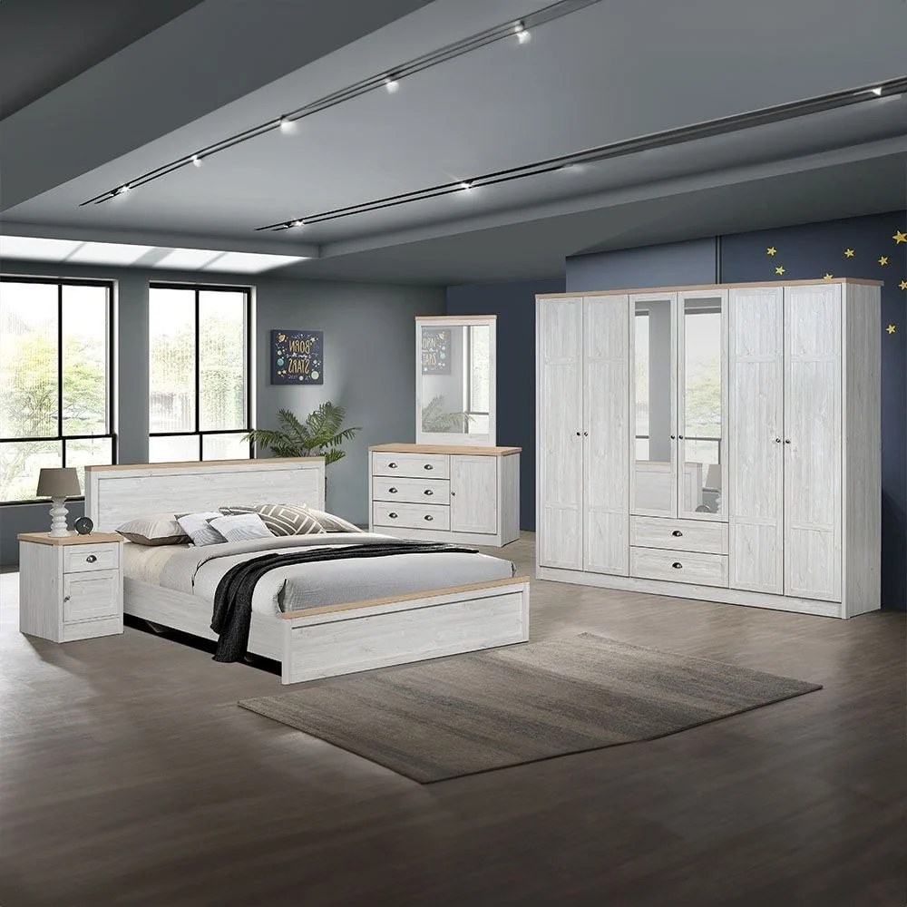Cambridge 1-Drawer 1Door Nighstand-Oak & White Oak - Image 2