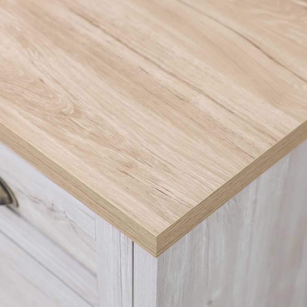 Cambridge 1-Drawer 1Door Nighstand-Oak & White Oak - Image 4
