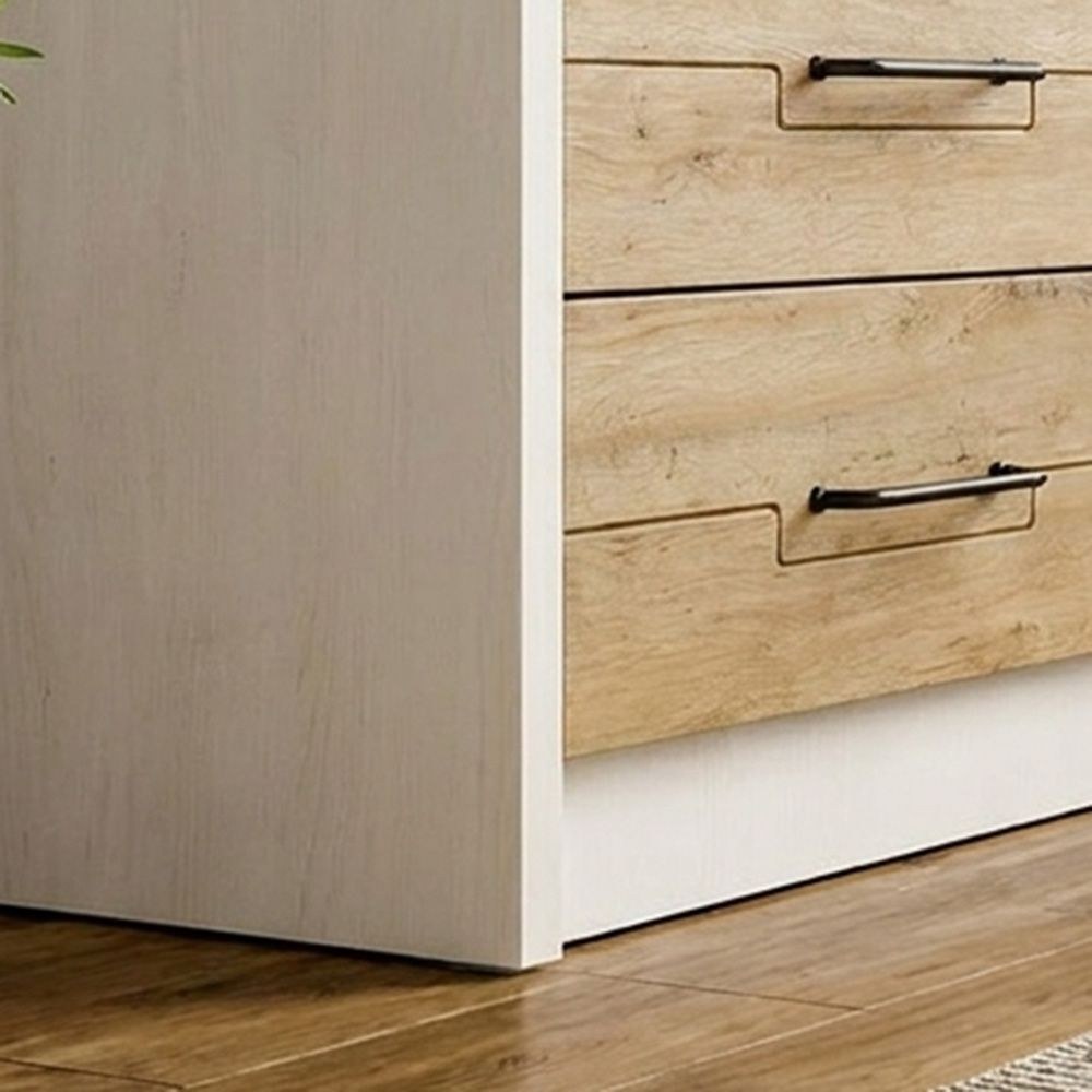 Swann 6-Drawer Master Dresser with Mirror - Summer Oak/Pearl White - With 2-Year Warranty - Image 4