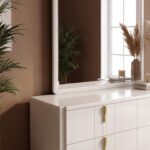 Lintell Dresser With Mirror And Stool - Cream