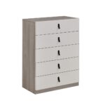 Trevor Chest Of 5 Drawer - Beige/L. Grey